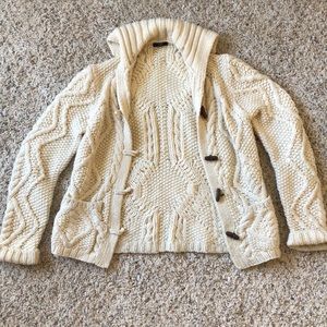 Cream Hand knit J.Crew Cardigan